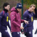 England's Vice Captain Declan Rice, manager Thomas Tuchel and Captain Harry Kane during a training session at the Tottenham Hotspur Training Ground, London. Picture date: Saturday November 15, 2025. (Photo by Jonathan Brady/PA Images via Getty Images)
