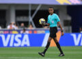 Referee Omar Artan holds the match ball during the FIFA U-20 World Cup Chile 2025 third place match between Colombia and France at Estadio Nacional Julio Martínez Prádanos on October 18, 2025 in Santiago, Chile. (Photo by Buda Mendes - FIFA/FIFA via Getty Images)