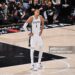 SAN ANTONIO, TX - JUNE 5: Victor Wembanyama #1 of the San Antonio Spurs looks on during the game against the New York Knicks during Game Two of the 2026 NBA Finals on June 5, 2026 at Frost Bank Center in San Antonio, Texas. NOTE TO USER: User expressly acknowledges and agrees that, by downloading and or using this photograph, User is consenting to the terms and conditions of the Getty Images License Agreement. Mandatory Copyright Notice: Copyright 2026 NBAE(Photo by Michael Gonzales/NBAE via Getty Images)