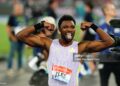 Noah Lyles of the United States celebrates the victory in the Men's 100 final during the Golden Gala Pietro Mennea, part of the 2026 Wanda Diamond League (Photo by Pier Marco Tacca/Getty Images)