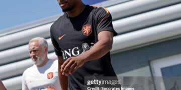 Jurrien Timber of Holland  during the  Training MenTraining Holland (Photo by Roy Lazet/Soccrates/Getty Images)