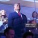 US President Donald Trump attends Game Three of the NBA Finals between the San Antonio Spurs and the New York Knicks at Madison Square Garden (Photo by SAUL LOEB / AFP via Getty Images)