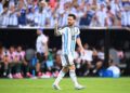 Soccer, Men, 2026 World Cup, Argentina vs. Algeria, Group Stage, Group J, Matchday 1, Kansas City Stadium, Lionel Messi (Argentina) celebrates after scoring the 1-0 goal. PLEASE NOTE: In accordance with FIFA regulations, these images may be used exclusively for editorial purposes. Commercial use is prohibited. Furthermore, no video-like sequences may be created, and no alterations may be made to the image, either in the foreground or the background. Photo: Tom Weller/dpa (Photo by Tom Weller/picture alliance via Getty Images)