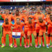 Netherlands players pose for a team photograph before the FIFA World Cup 2026 Group F match between Netherlands and Japan at Dallas Stadium on June 14, 2026 in Arlington, Texas. (Photo by Michael Steele/Getty Images)
