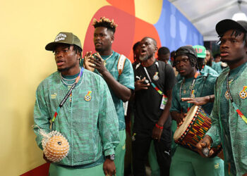 Ghana players arrive before the FIFA World Cup 2026 Group L match between Ghana and Panama at Toronto Stadium on June 17, 2026 in Toronto, Ontario. (Photo by Joosep Martinson - FIFA/FIFA via Getty Images)