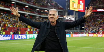 Carlos Queiroz, Head Coach of Ghana, applauds fans after the team's 1-0 victory in the FIFA World Cup 2026 Group L match between Ghana and Panama at Toronto Stadium on June 17, 2026 in Toronto, Ontario. (Photo by Ezra Shaw - FIFA/FIFA via Getty Images)