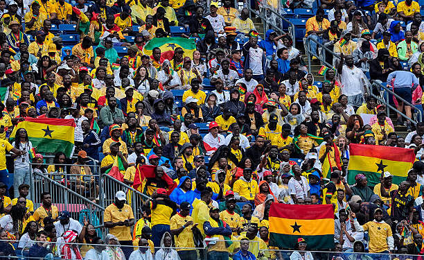 Ghana fans during a game between England and Ghana (FIFA World Cup Group L) at Boston Stadium on June 23, 2026, in Foxborough, Massachusetts. (Photo by Andrew Katsampes/ISI Photos/ISI Photos via Getty Images)