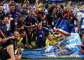 Cabo Verde players celebrate after the 0-0 draw during the FIFA World Cup 2026 Group H match between Cabo Verde and Saudi Arabia at Houston Stadium on June 26, 2026 in Houston, Texas. (Photo by Francois Nel/Getty Images)