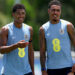 Jude Bellingham and Morgan Rogers #17 of England look on during a training session during the England World Cup 2026 Camp on June 08, 2026 in West Palm Beach, Florida. (Photo by Eddie Keogh - The FA/The FA via Getty Images)