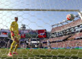 (EDITOR'S NOTE: Image was captured using a remote camera from behind the goal.) Manuel Neuer #1 of Germany concedes a first goal to Julio Enciso #19 of Paraguay during the FIFA World Cup 2026 Round Of 32 match between Germany and Paraguay at Boston Stadium on June 29, 2026 in Foxborough, Massachusetts. (Photo by Robert Cianflone/Getty Images)