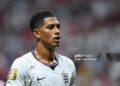 Jude Bellingham #10 of England looks on during the FIFA World Cup 2026 Semi Final match between England and Argentina (Photo by Shaun Botterill/Getty Images)