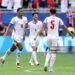 Jude Bellingham #10 of England celebrates with John Stones #5 after scoring his team's first goal during the FIFA World Cup 2026 Quarter Final match between Norway and England (Photo by Dan Mullan/Getty Images)