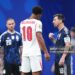 Jude Bellingham of England talks to Lionel Messi of Argentina during the FIFA World Cup 2026 Semi Final match between England and Argentina (Photo by Europa Press Sports/Europa Press via Getty Images)