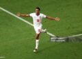 Jude Bellingham #10 of England celebrates scoring his team's sixth goal during the FIFA World Cup 2026 Bronze Final between France and England  (Photo by Jamie Squire/Getty Images)