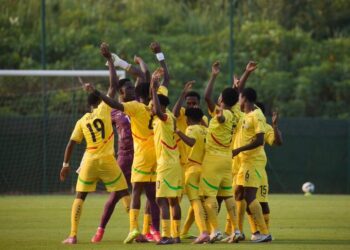 Black Satellites after game with Burkina Faso