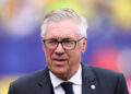 Carlo Ancelotti, Head Coach of Brazil, looks on during the FIFA World Cup 2026 Round of 16 match between Brazil and Norway at New York New Jersey Stadium on July 05, 2026 in East Rutherford, New Jersey. (Photo by Justin Setterfield/Getty Images)