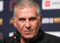 Head coach Carlos Queiroz of Qatar talks to the media during a press conference ahead of the match between Mexico and Qatar as part of the 2023 CONCACAF Gold Cup at Levi's Stadium on July 1, 2023 in Santa Clara, California. (Photo by Omar Vega/Getty Images)