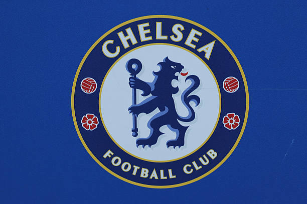 The club badge / logo of Chelsea FC is seen during the UEFA Champions League 2025/26 League Phase MD2 match between Chelsea FC and SL Benfica at Stamford Bridge on September 30, 2025 in London, England. (Photo by James Gill - Danehouse/Getty Images)
