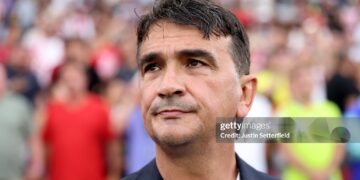 Zlatko Dalic, Head Coach of Croatia, looks on before the FIFA World Cup 2026 Round of 32 match between Portugal and Croatia (Photo by Justin Setterfield/Getty Images)