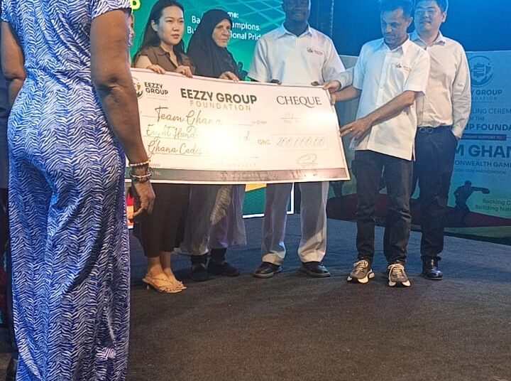EEZZY Group chairman Mohammed Raii with his family presenting the donation