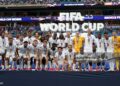 Players of England pose for a photograph with their bronze medals after the team's victory in the FIFA World Cup 2026 Bronze Final between France and England (Photo by Eddie Keogh - The FA/The FA via Getty Images)