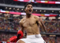 Abelmaguid after scoring the winner