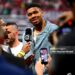 Giannis Antetokounmpo , 2 times NBA MVP during 2026 EuroLeague Championship Game Olympiacos Piraeus vs Real Madrid (Photo by Francesco Richieri/Euroleague Basketball via Getty Images)
