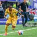Abdul Fatawu #7 of Ghana dribbles during the FIFA World Cup 2026 Group L match against Croatia (Photo by Roger Wimmer/ISI Photos/ISI Photos via Getty Images)