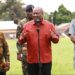 President John Dramani Mahama with Ho regional Minister , James Gunu with Sports and Recreation Minister , Kofi Adams