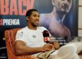 Anthony Joshua during the Anthony Joshua v Kristian Prenga (Photo by Mark Robinson/Matchroom Boxing/Getty Images)