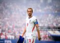 Harry Kane of England looks on prior to the FIFA World Cup 2026 Quarter Final match between Norway and England (Photo by Marvin Ibo Guengoer - GES Sportfoto/Getty Images)