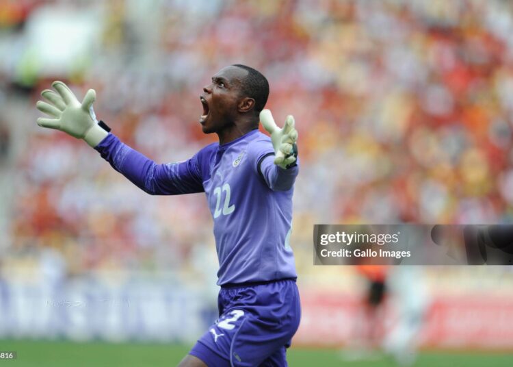 Richard Kingson of Ghana celebrates during the Africa Cup of Nations Quarter Final match between Angola and Ghana (Photo by Lefty Shivambu/Gallo Images/Getty Images)