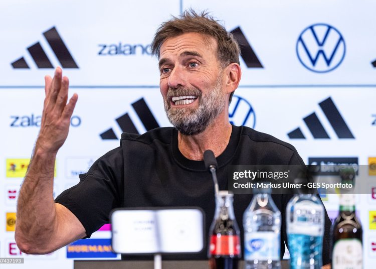 Juergen Klopp (Head coach of the german national team) gestures at DFB-Campus (Photo by Markus Ulmer - GES Sportfoto/Getty Images)