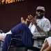 LeBron James speaks onstage during The Shop Live (Photo by Roy Rochlin/Getty Images for Fanatics)