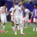 Harry Kane #9 of England looks dejected after the FIFA World Cup 2026 Semi Final match between England and Argentina (Photo by Julian Finney - FIFA/FIFA via Getty Images)