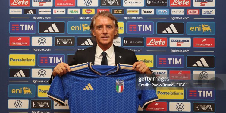 Italy head coach Roberto Mancini (Photo by Paolo Bruno - FIGC/FIGC via Getty Images)