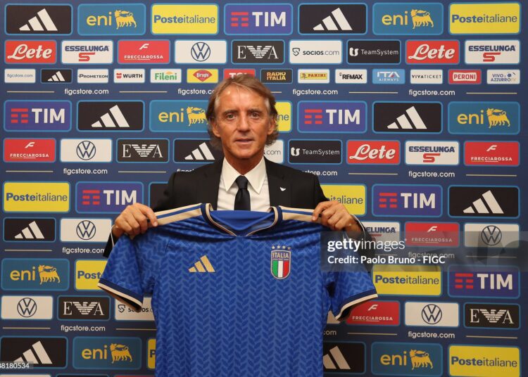 Italy head coach Roberto Mancini (Photo by Paolo Bruno - FIGC/FIGC via Getty Images)