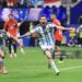 Lionel Messi #10 of Argentina celebrates scoring his team's second goal during the FIFA World Cup 2026 Round of 16 match between Argentina and Egypt (Photo by Elsa/Getty Images)