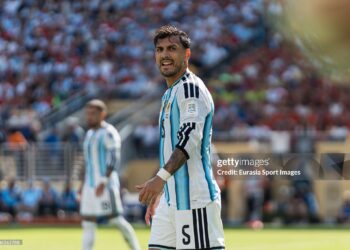 Leandro Paredes of Argentina reacts during the FIFA World Cup 2026 Final match between Spain and Argentina (Photo by Calvin Hernandez/Eurasia Sport Images/Getty Images)