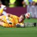 Jordan Pickford #1 of England makes a save during the FIFA World Cup 2026 Quarter Final match between Norway and England (Photo by Dustin Satloff/Getty Images for Rexona)