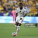 Inaki Williams #19 of Ghana with the ball in the first half of the FIFA World Cup 2026 Round of 32 match between Colombia and Ghana (Photo by Scott Winters/Icon Sportswire via Getty Images)