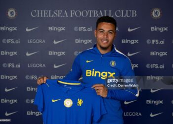 Chelsea FC Unveil New Signing Morgan Rogers at Chelsea (Photo by Darren Walsh/Chelsea FC via Getty Images)