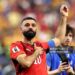 Mohamed Salah #10 of Egypt applauds fans after the team's victory through the penalty shootout during the FIFA World Cup 2026 Round of 32 match between Australia and Egypt (Photo by Kevin C. Cox/Getty Images)