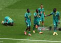 Habib Diarra #21 of Senegal celebrates scoring his team's first goal during the FIFA World Cup 2026 Round Of 32 match between Belgium and Senegal (Photo by Emilee Chinn/Getty Images)