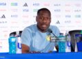 Pape Thiaw, manager of Senegal attends a press conference after the training session one day ahead of FIFA World Cup 2026 Round Of 32 match (Photo by Fran Santiago/Getty Images)
