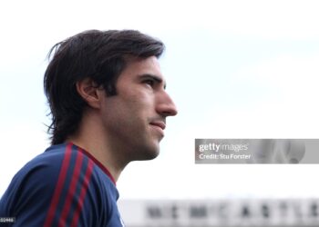 Sandro Tonali of Newcastle United, arrives at the ground prior to the Premier League match between Newcastle United and West Ham United at St James' Park on May 17, 2026 in Newcastle upon Tyne, England. (Photo by Stu Forster/Getty Images)
