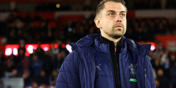 Southampton FC Head Coach Tonda Eckert during the Sky Bet Championship match between Southampton and Blackburn Rovers at St Mary's Stadium on April 14, 2026 in Southampton, England. (Photo by Matt Watson/Southampton FC via Getty Images)