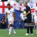 Thomas Tuchel, Manager of England, speaks with Jude Bellingham #10 of England during the FIFA World Cup 2026 Quarter Final match between Norway and England (Photo by Eddie Keogh - The FA/The FA via Getty Images)