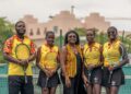 Golden rackets with GTF Board Member and Diamond Rackets Coordinator, Zenabu Sulemana