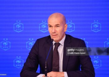 Headcoach of France Zinedine ZIDANE during the press conference of the new National Coach of France at Siege de la FFF (Photo by Ewen Gavet/Icon Sport via Getty Images)
